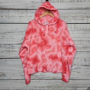 Champion Relaxed Crush Dye Fleece Hoodie Sweatshirt Sweatshirt Size Large